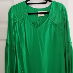Anthropologie Kelly Green Long Sleeve Top